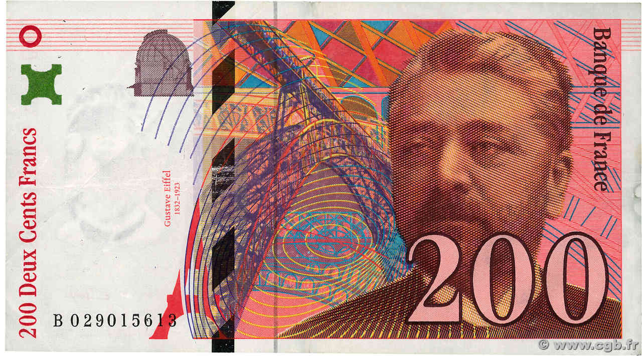 200 Francs EIFFEL FRANCE  1996 F.75.02 TB+