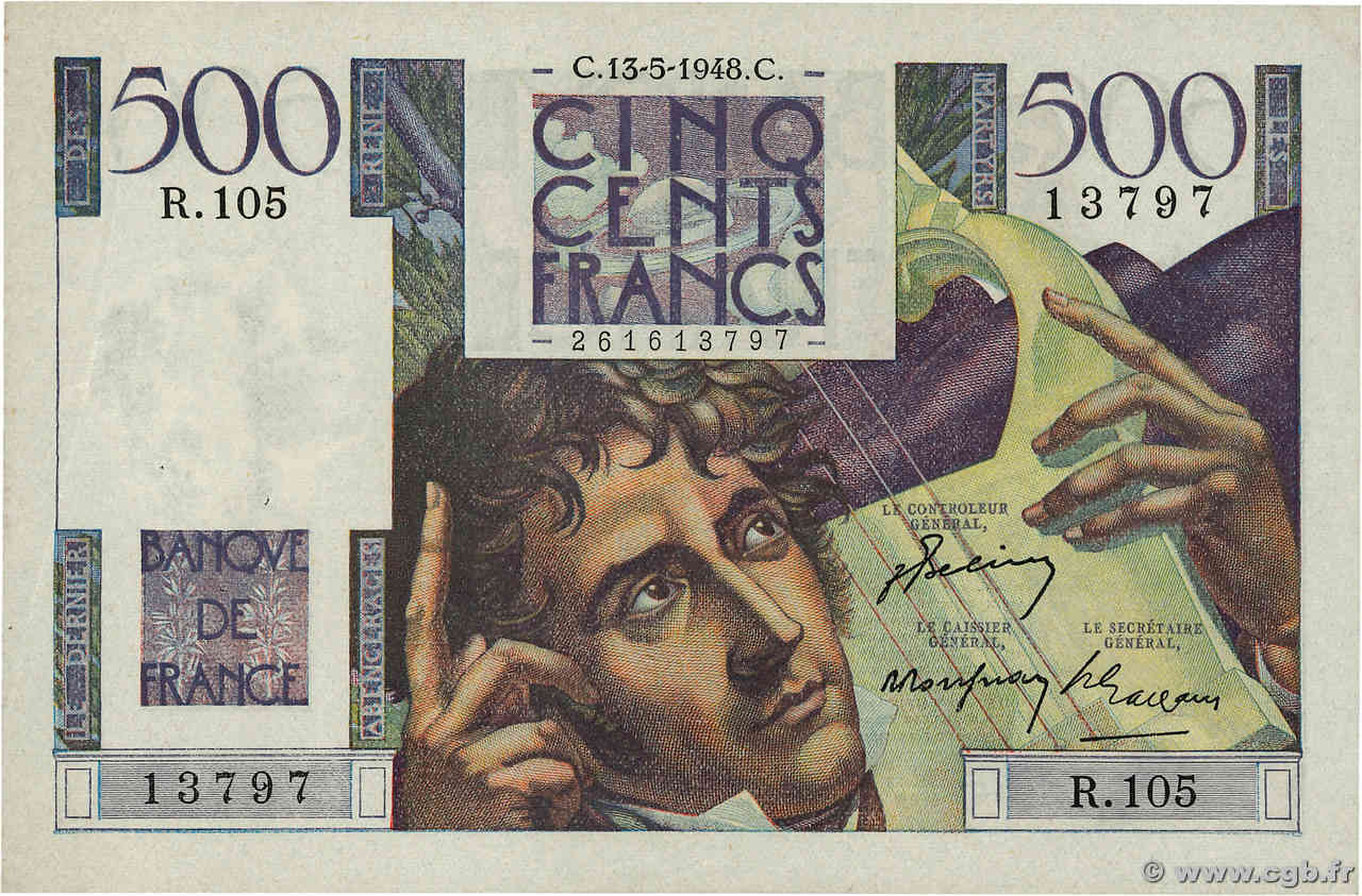 500 Francs CHATEAUBRIAND FRANCE  1948 F.34.08 SUP