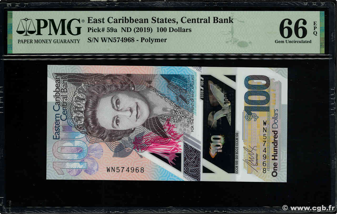 100 Dollars EAST CARIBBEAN STATES  2019 P.60 (59) ST