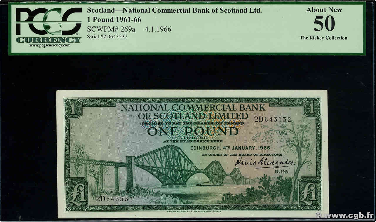 1 Pound SCOTLAND  1966 P.269a SPL+