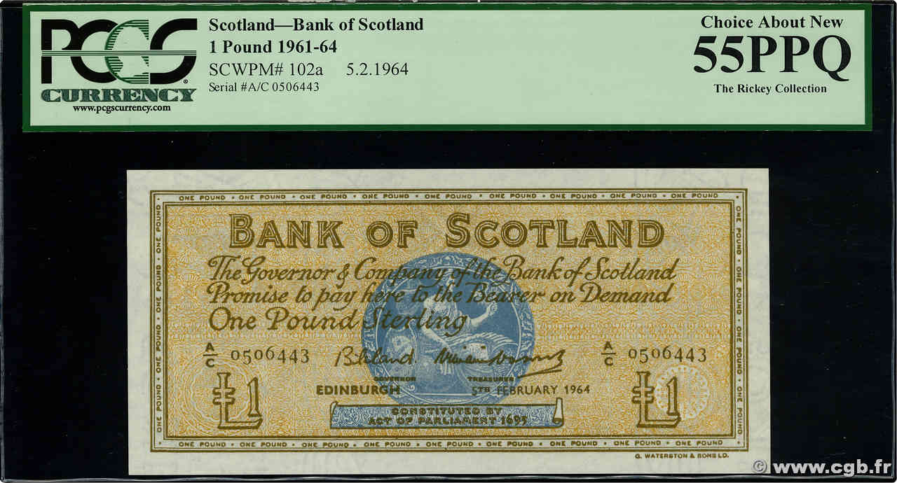 1 Pound SCOTLAND  1964 P.102a SC