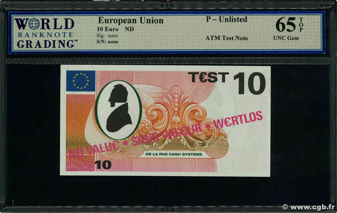 10 Euros Test Note EUROPA  2000 P.- ST