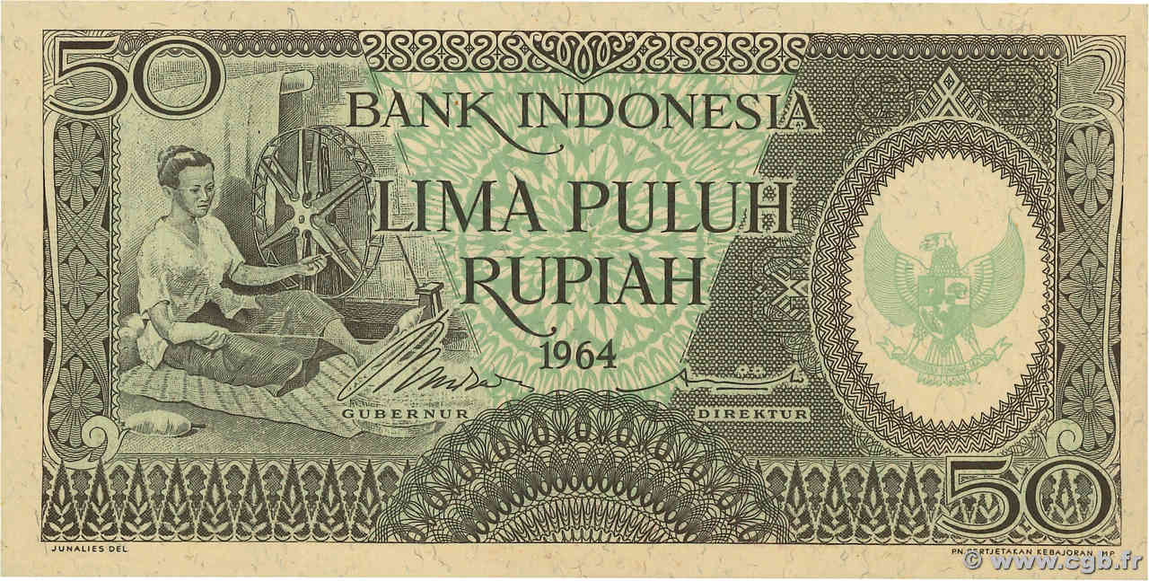 50 Rupiah INDONÉSIE  1964 P.096 NEUF