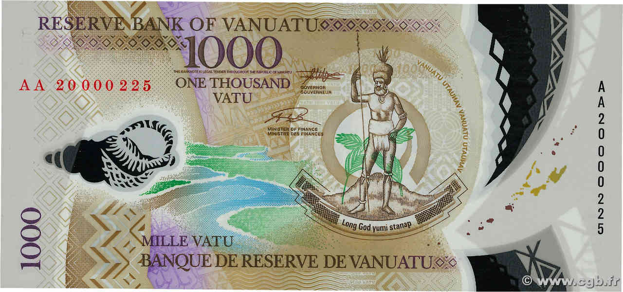 1000 Vatu Petit numéro VANUATU  2020 P.13 ST