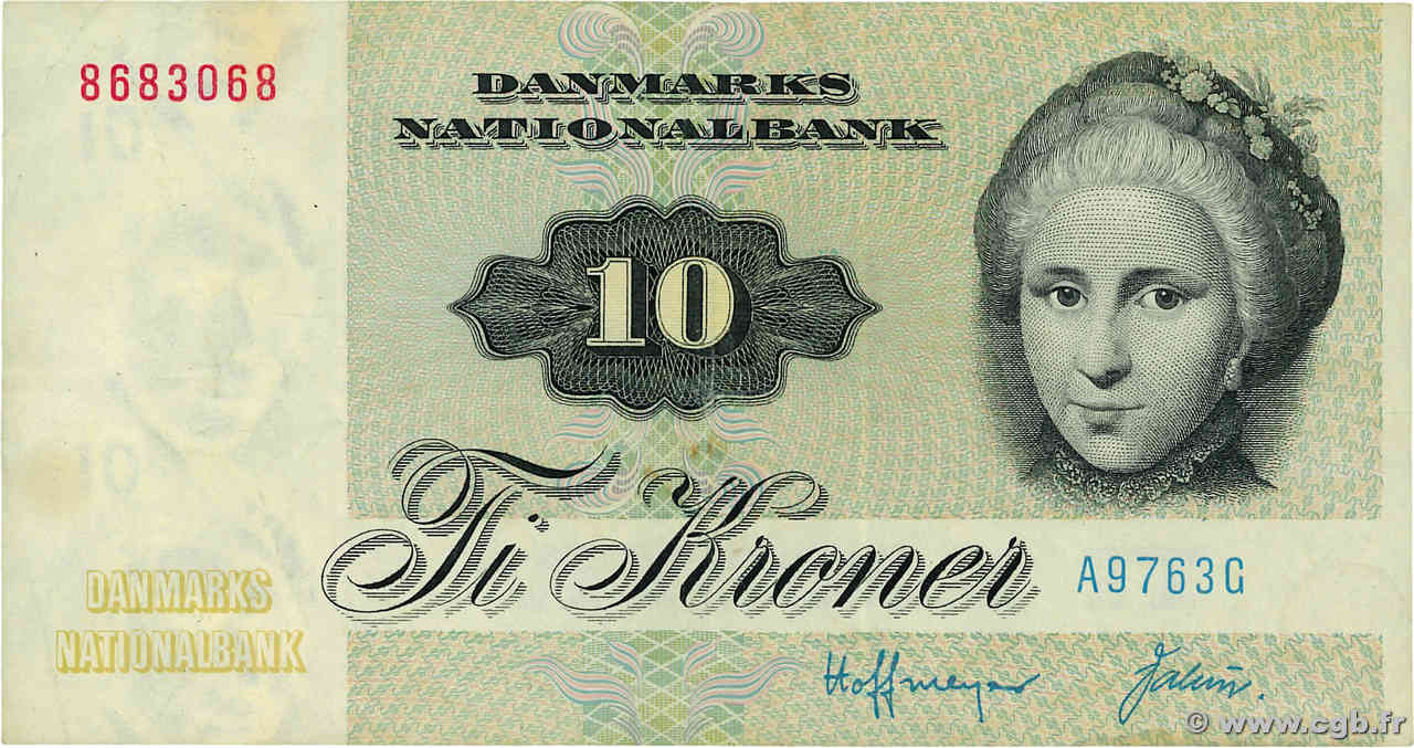 10 Kroner DANEMARK  1976 P.048f TTB+