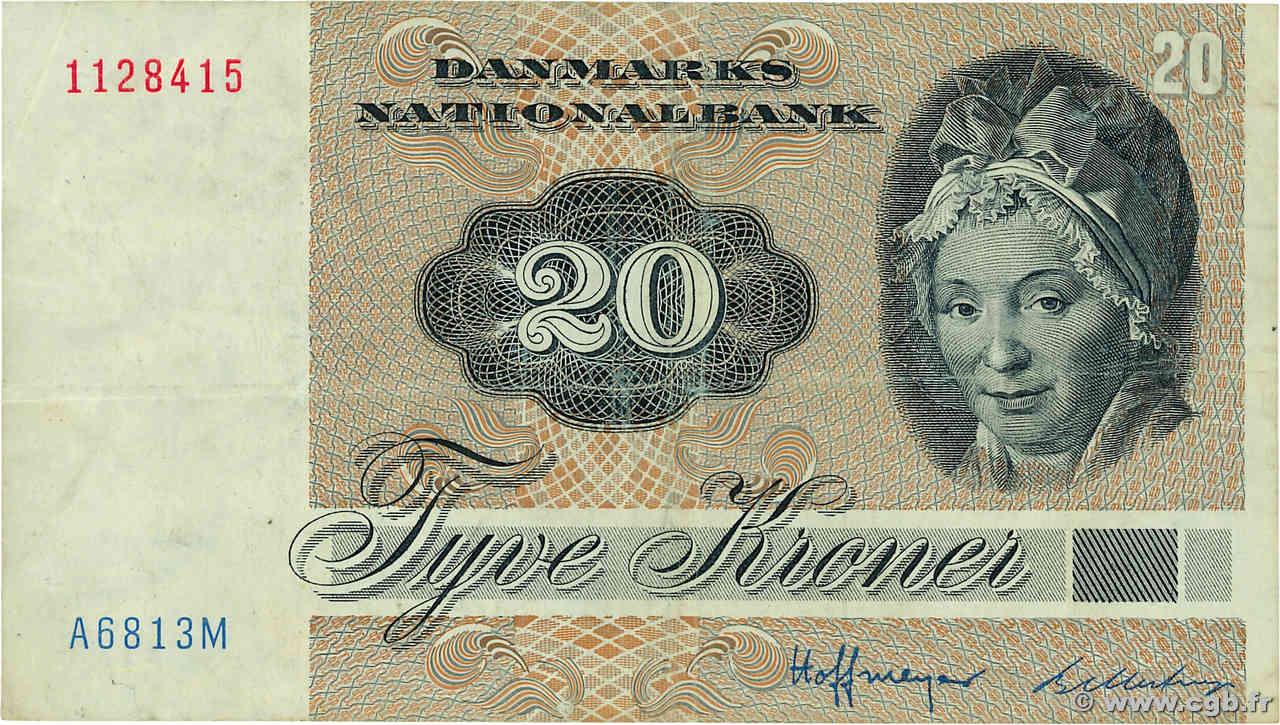 20 Kroner DENMARK  1981 P.049c F+
