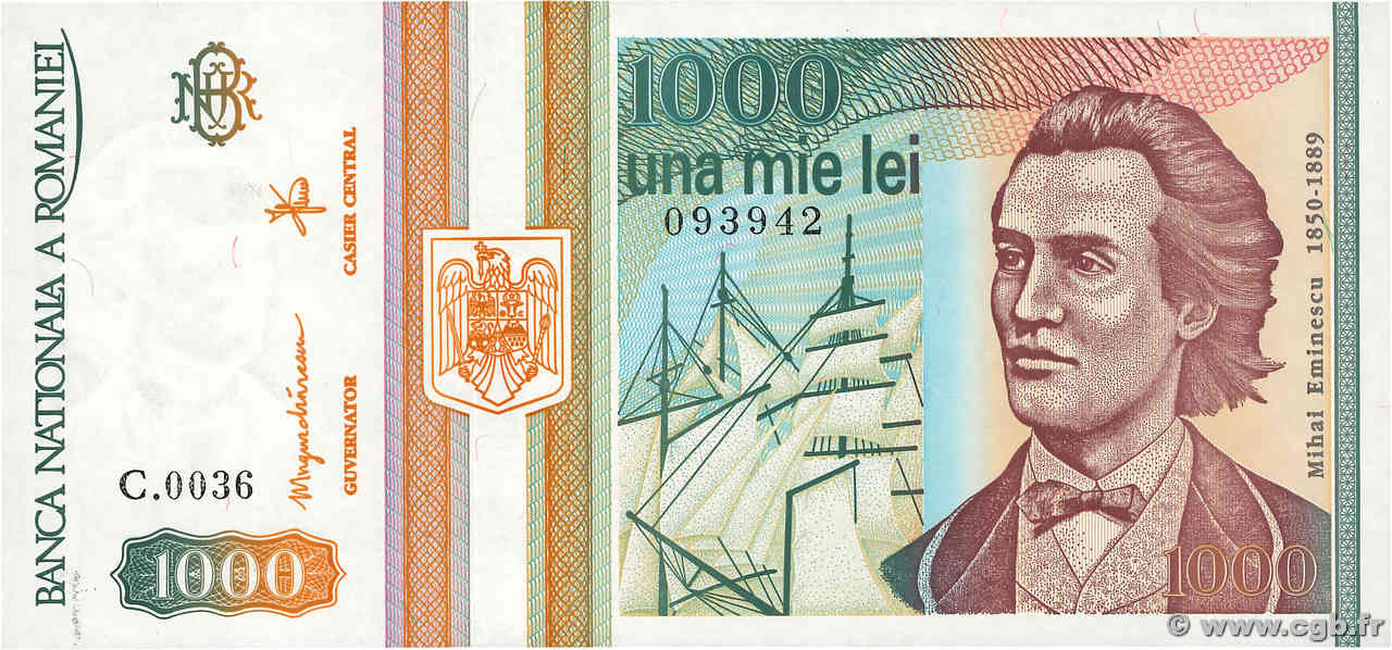 1000 Lei ROUMANIE  1993 P.102 NEUF