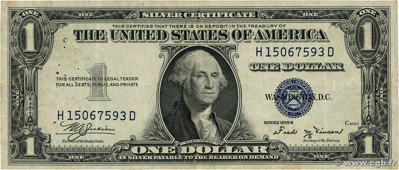 1 Dollar ÉTATS-UNIS D&nbsp;AMÉRIQUE  1935 P.416b TTB