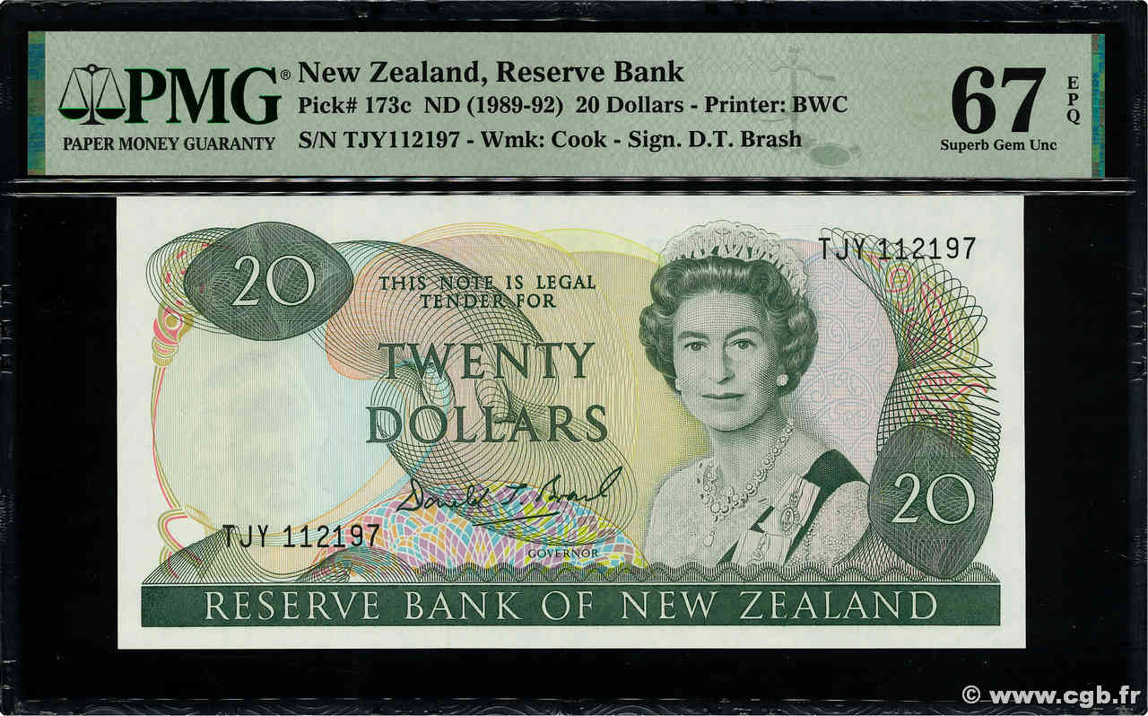 20 Dollars NUEVA ZELANDA
  1989 P.173c FDC