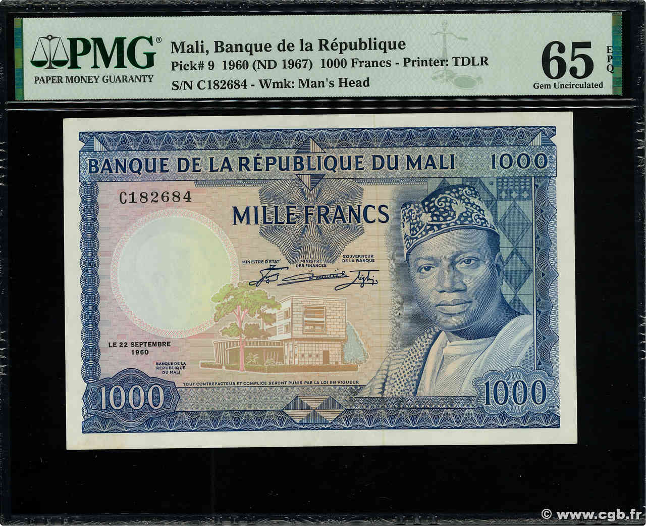 1000 Francs MALI  1960 P.09 UNC