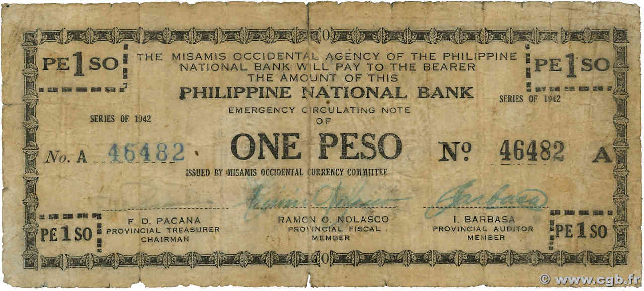 2 Pesos PHILIPPINES  1942 PS.572a B