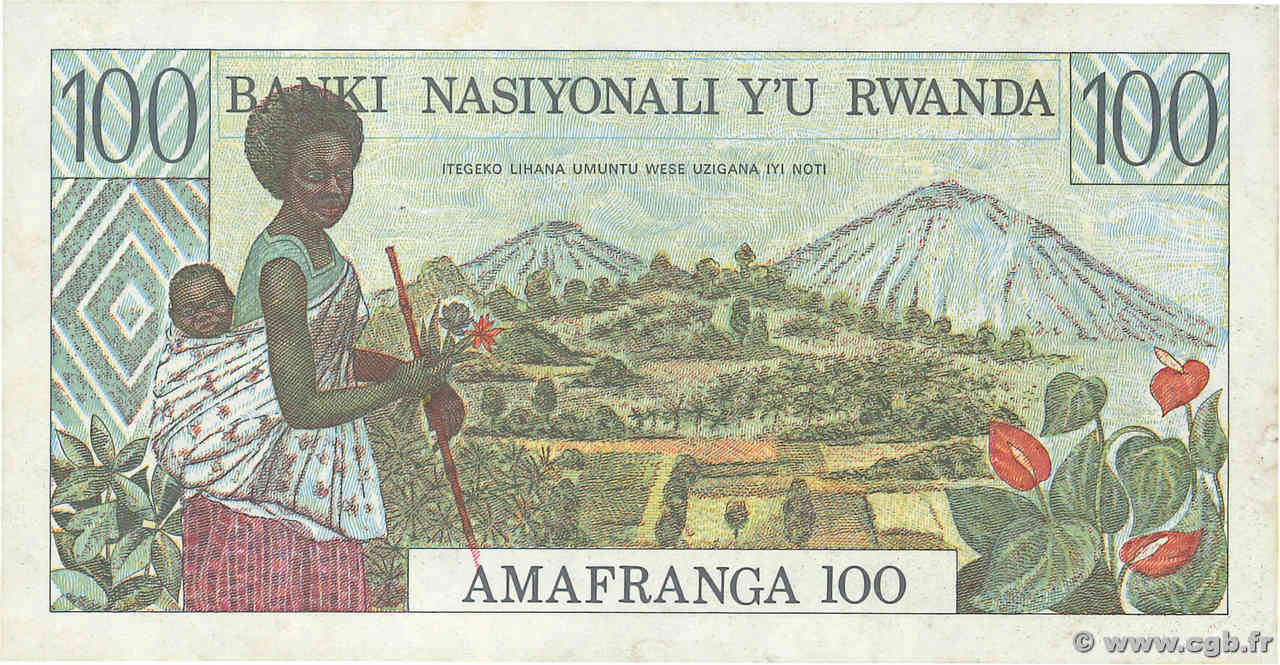 100 Francs RWANDA  1978 P.12 UNC-