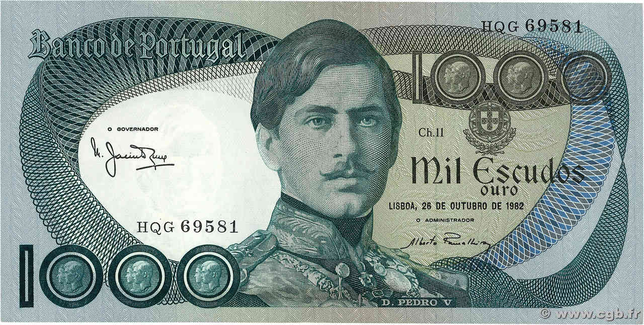1000 Escudos PORTUGAL  1982 P.175e SUP+
