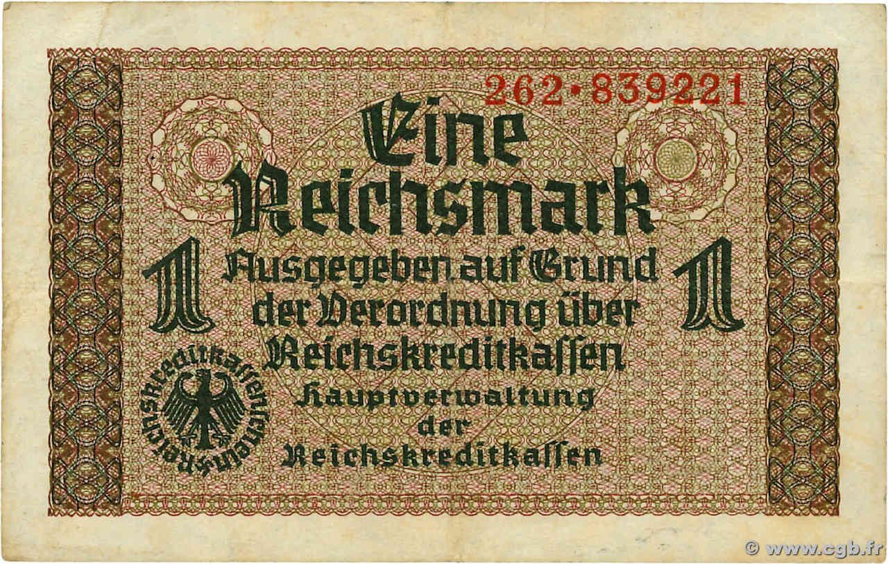 1 Reichsmark ALLEMAGNE  1940 P.R136a pr.TTB