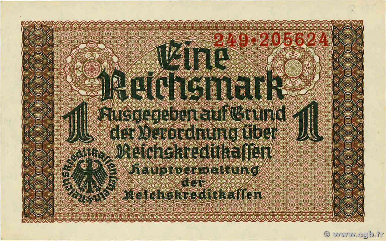 1 Reichsmark ALLEMAGNE  1940 P.R136a pr.NEUF