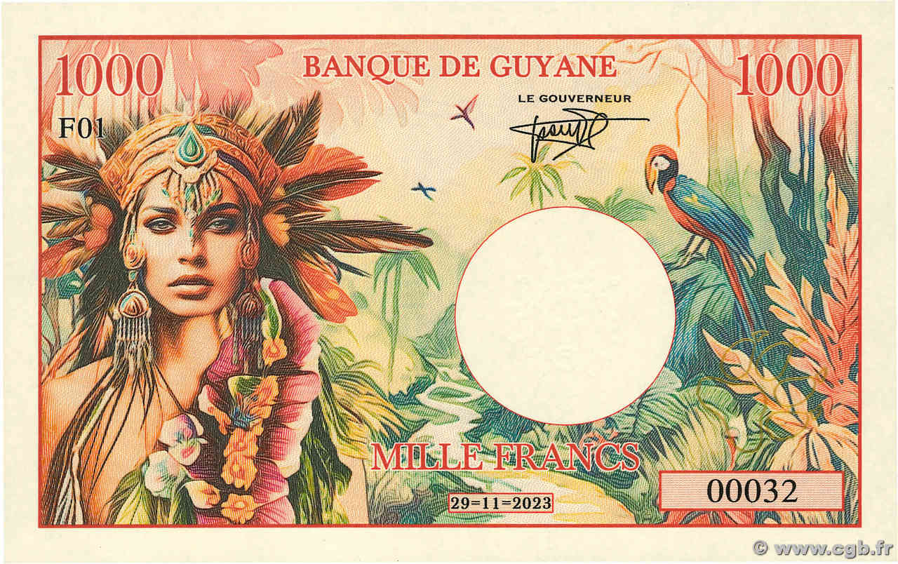 1000 Francs  GUYANE  2023  NEUF