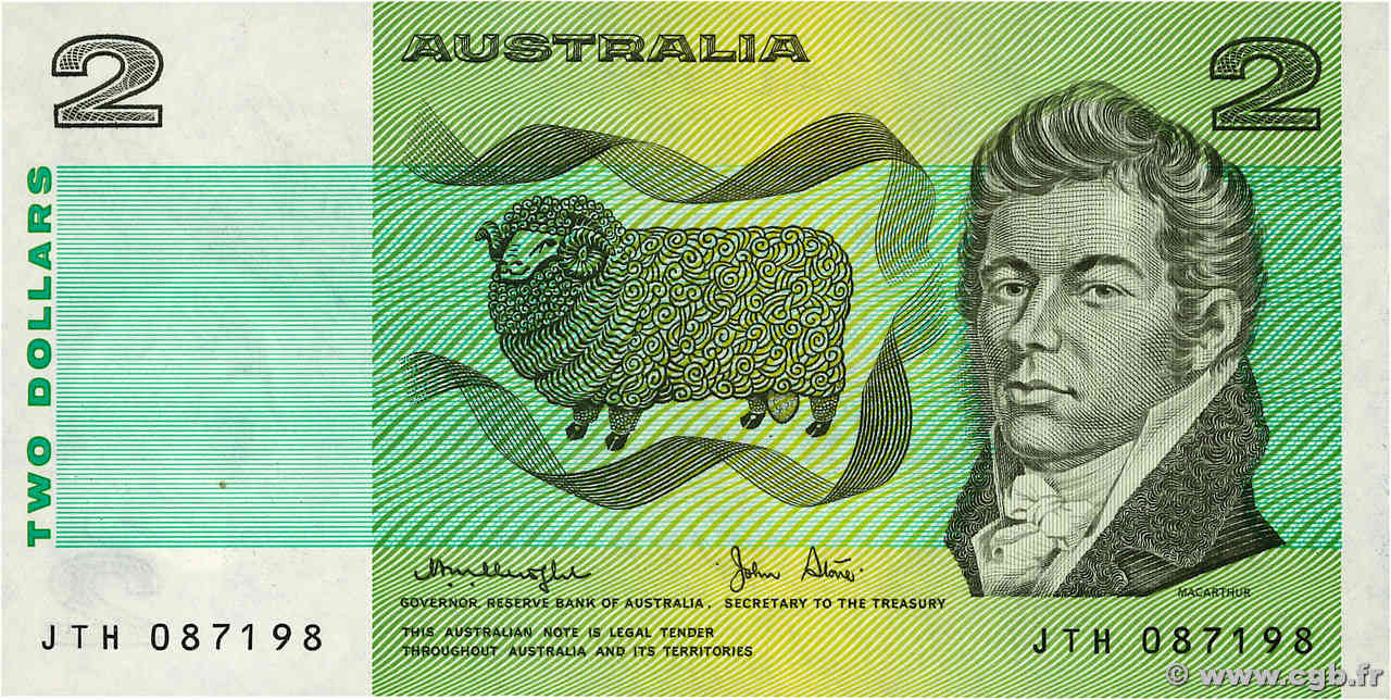 2 Dollars AUSTRALIE  1979 P.43c pr.NEUF