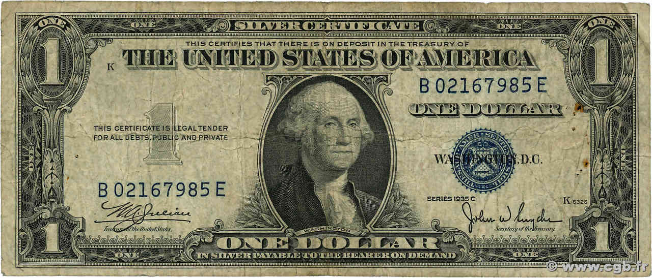 1 Dollar ÉTATS-UNIS D AMÉRIQUE  1935 P.416c B