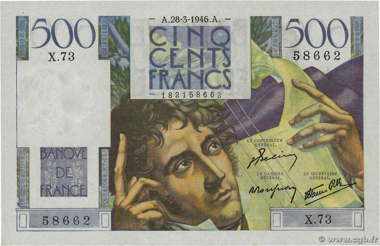 500 Francs CHATEAUBRIAND FRANCE  1946 F.34.05 NEUF