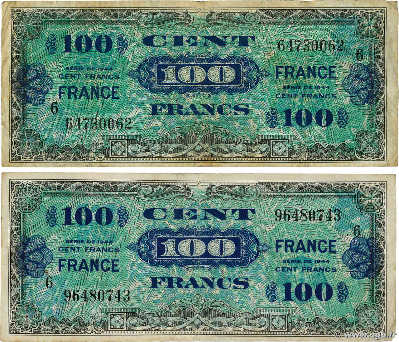 100 Francs FRANCE Lot FRANCE  1945 VF.25.06 TB+