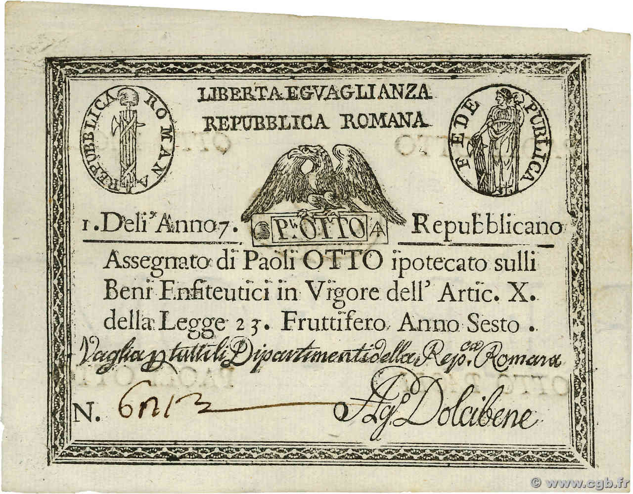 8 Paoli ITALIA  1798 PS.538 AU