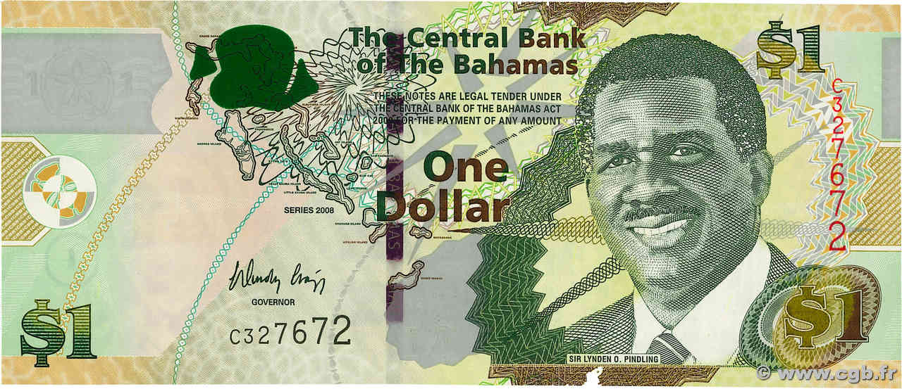 1 Dollar BAHAMAS  2008 P.71 NEUF