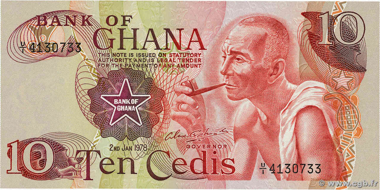 10 Cedis GHANA  1978 P.16f NEUF