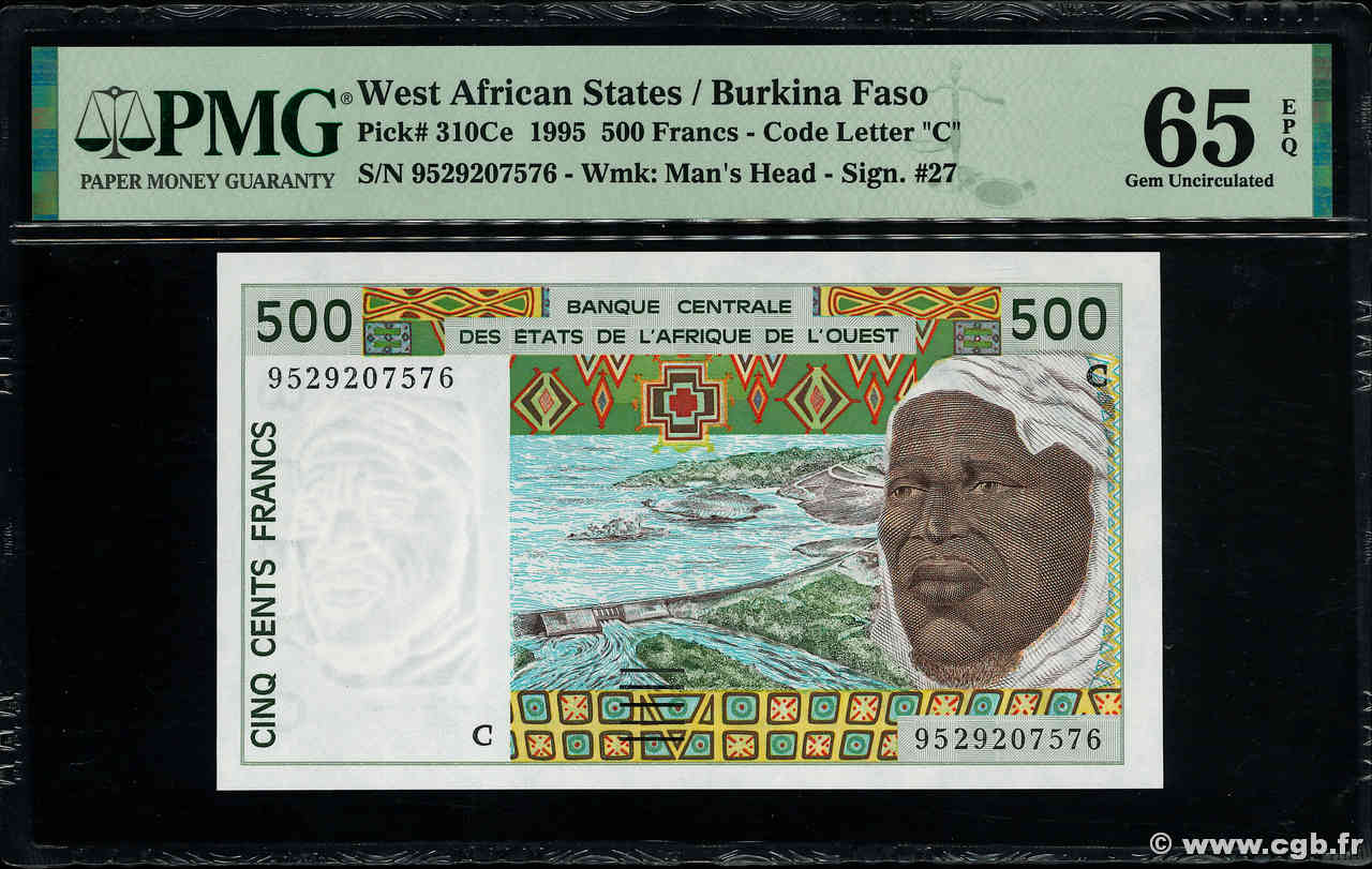 500 Francs ÉTATS DE L AFRIQUE DE L OUEST  1995 P.310Ce NEUF