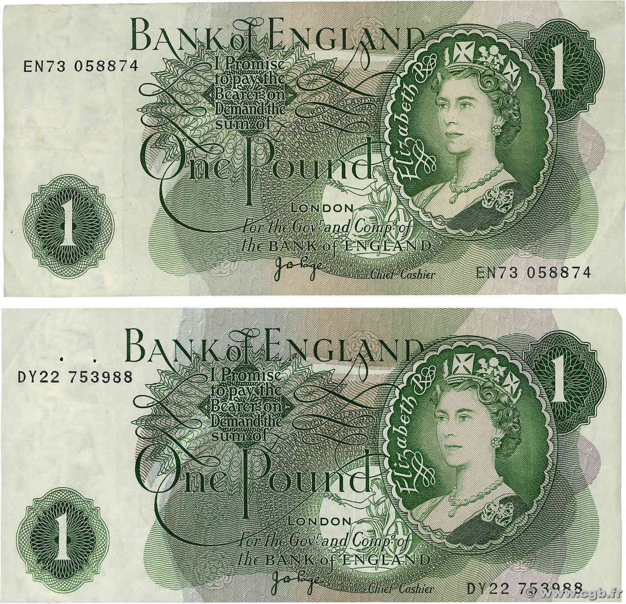 1 Pound Lot ANGLETERRE  1970 P.374g TTB+