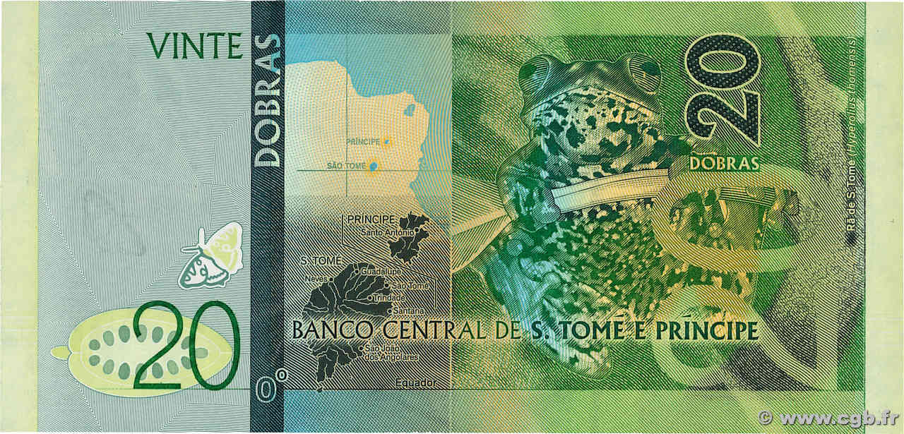 thumbnail image 2 of St Thomas & Prince 5 Dobras 2016 (2017) Polymer Banknote P-70 – UNC 2 of 5