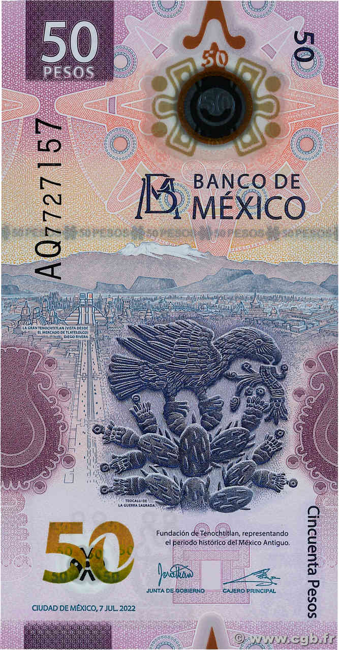 50 Pesos MEXICO  2022 P.133 UNC