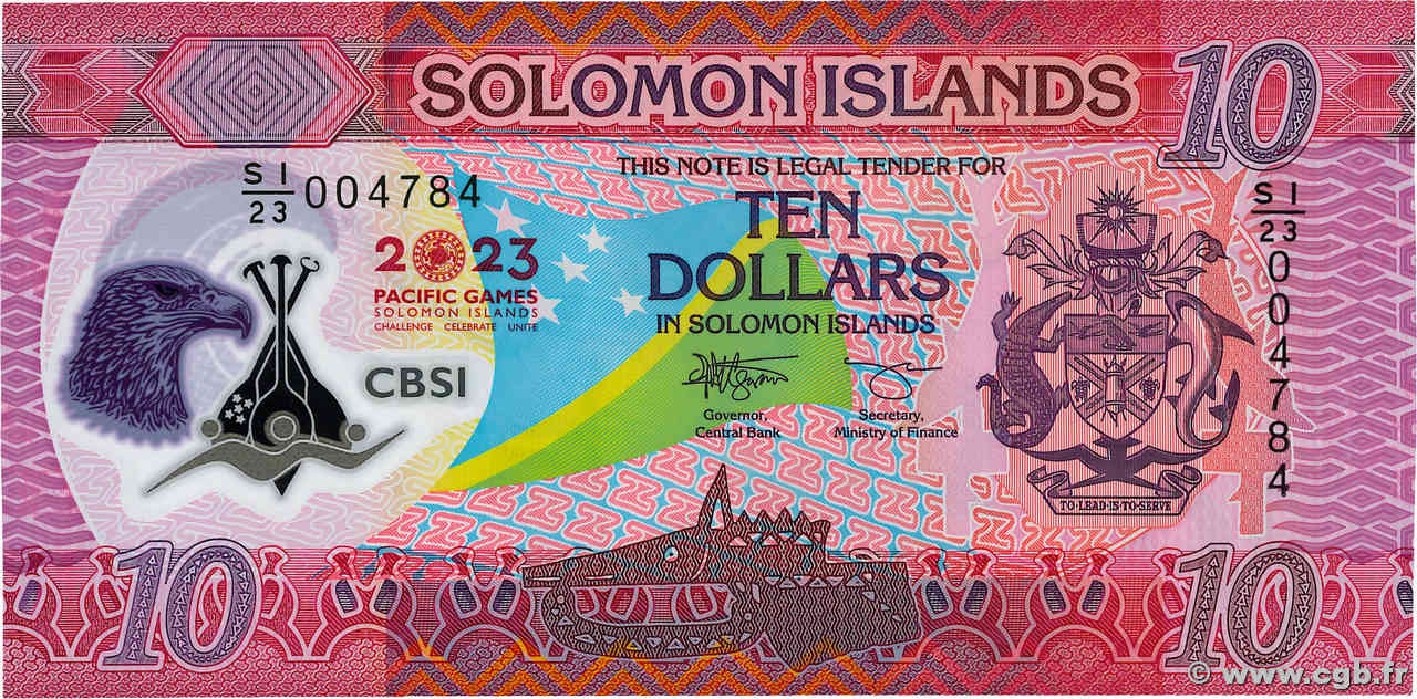 10 Dollars Commémoratif SOLOMON ISLANDS  2023 P.39 UNC
