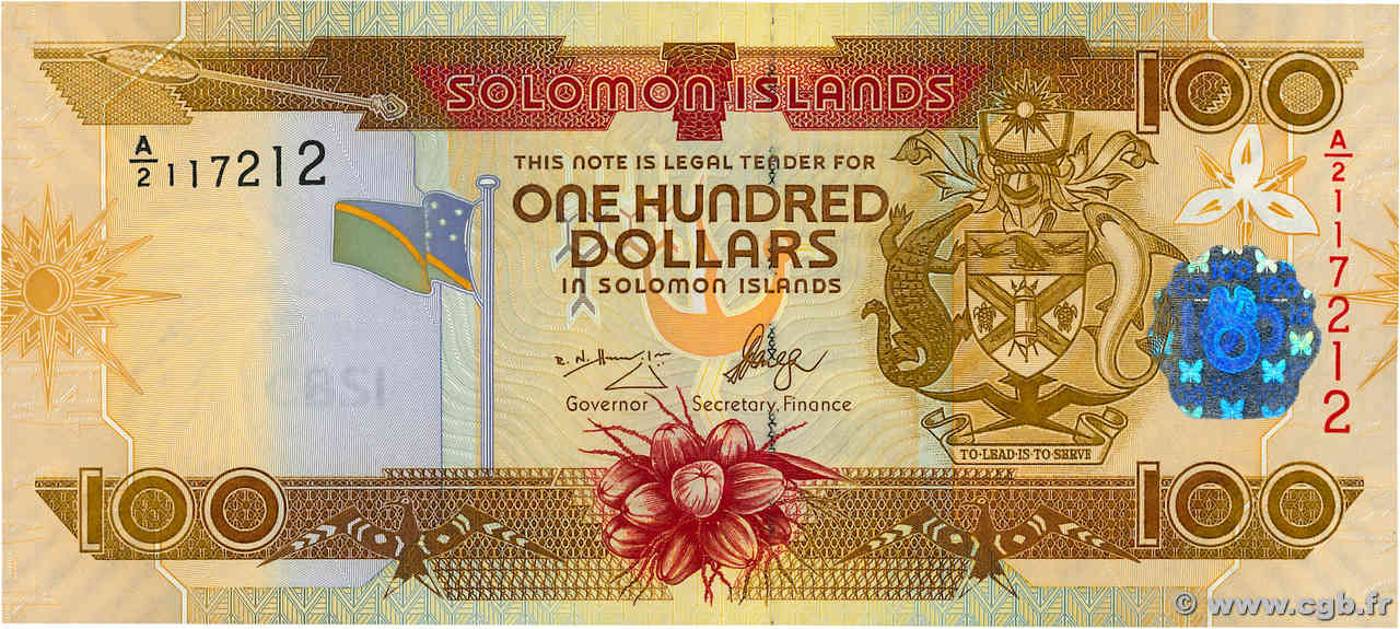 100 Dollars SOLOMON ISLANDS  2006 P.30 UNC