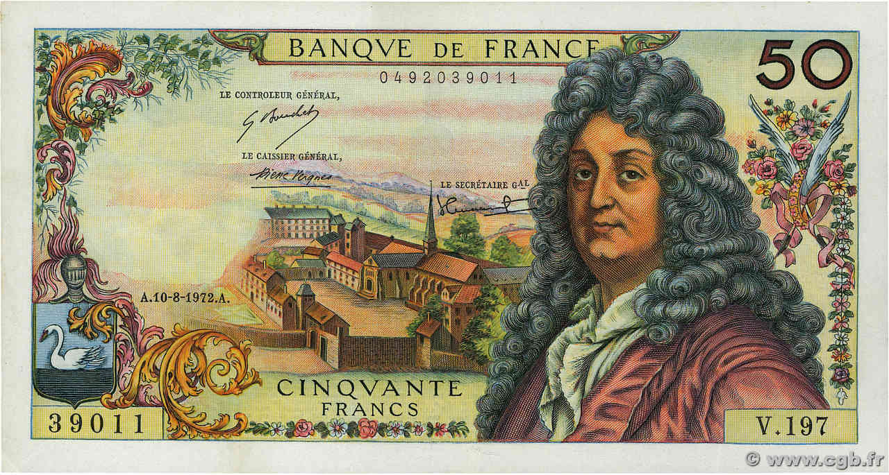 50 Francs RACINE FRANCE  1972 F.64.21 XF+