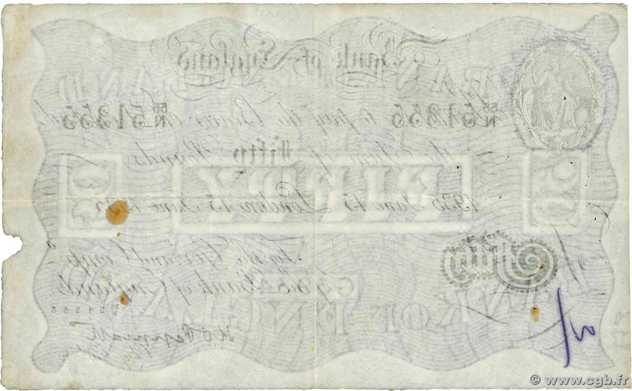 50 Pounds ENGLAND Londres 1935 P 338a 509735 Banknotes 50-pounds-england-londres-1935-p-338a-509735-banknotes