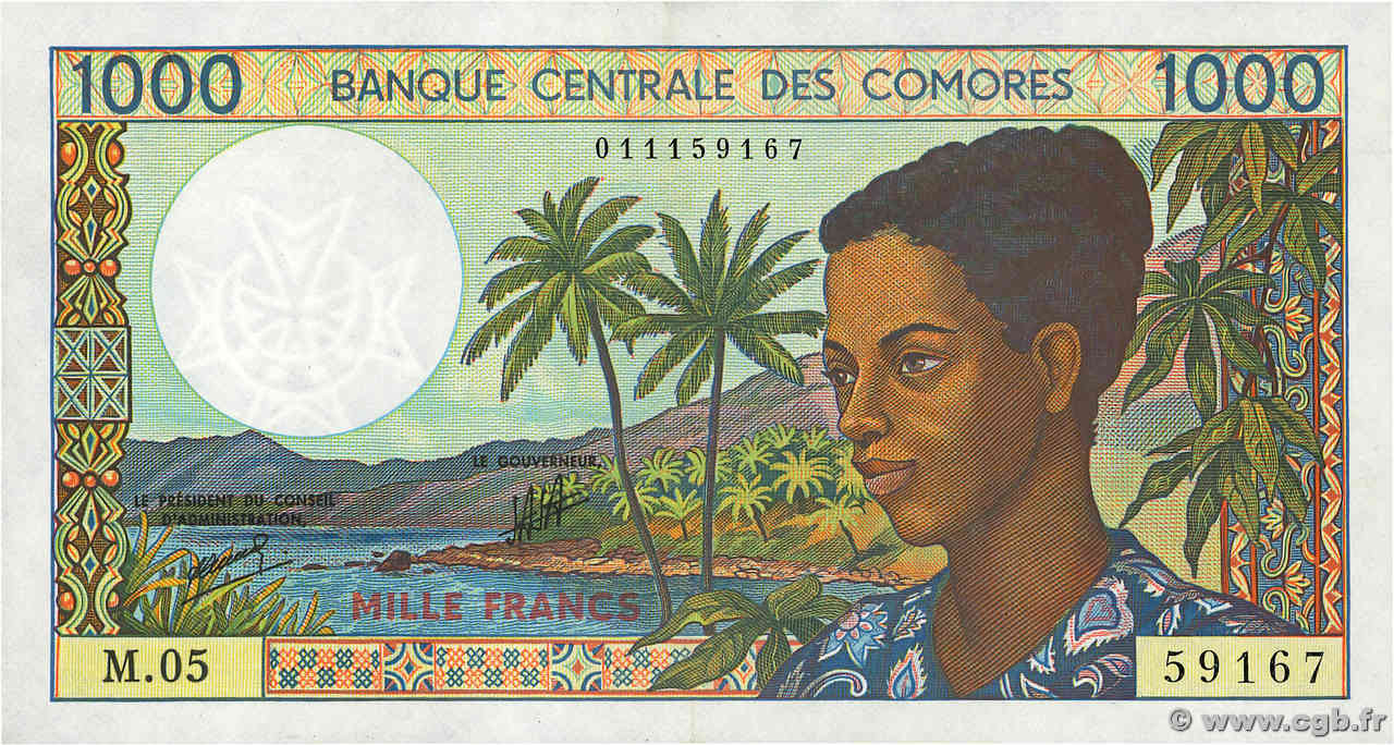 1000 Francs COMORES  1994 P.11b SUP