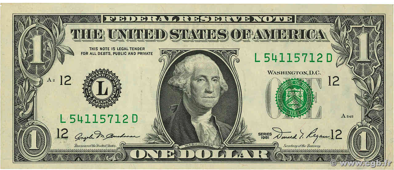 1 Dollar ÉTATS-UNIS D AMÉRIQUE San Francisco 1981 P.468a SUP