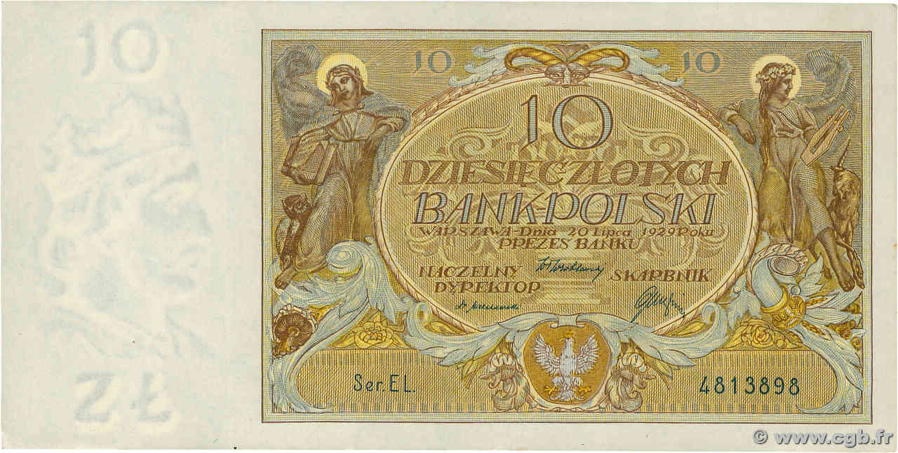 10 Zlotych POLONIA  1929 P.069 SC