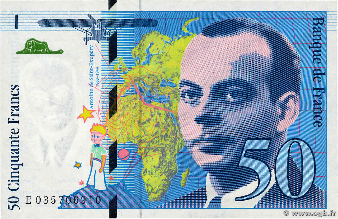 50 Francs SAINT-EXUPÉRY modifié FRANKREICH  1997 F.73.04 ST