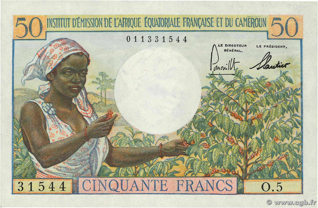 50 Francs FRENCH EQUATORIAL AFRICA  1957 P.31 AU+