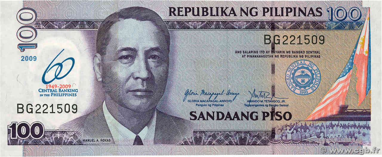 100 Piso Commémoratif PHILIPPINES  2009 P.202 NEUF