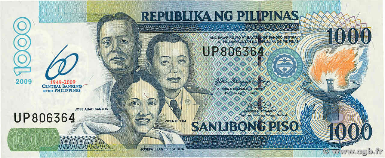 1000 Pesos PHILIPPINES  2009 P.205 pr.NEUF