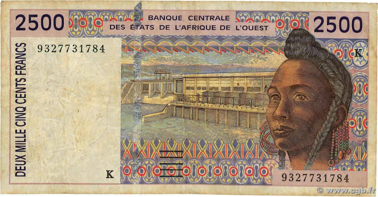 2500 Francs ÉTATS DE L AFRIQUE DE L OUEST  1993 P.712Kb B