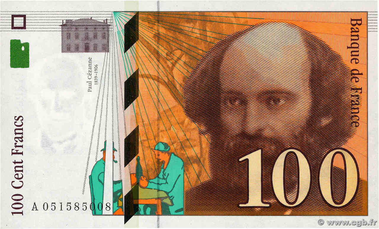 100 Francs CÉZANNE FRANKREICH  1998 F.74.02 ST