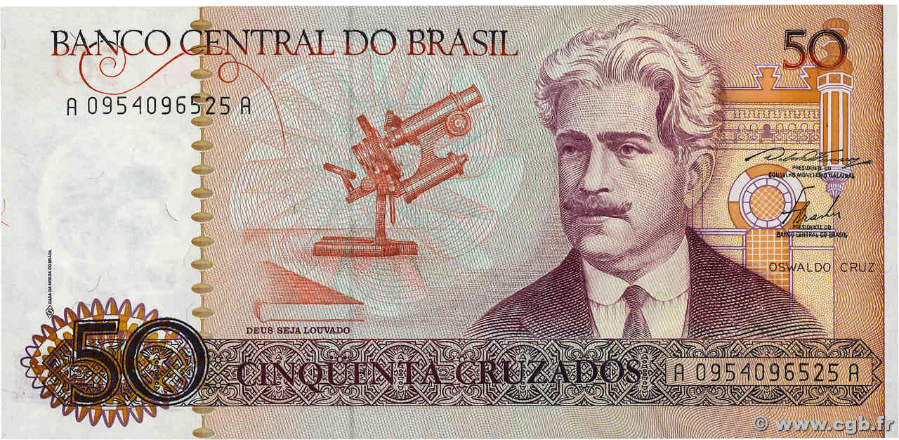 50 Cruzados BRÉSIL  1987 P.210a
 NEUF