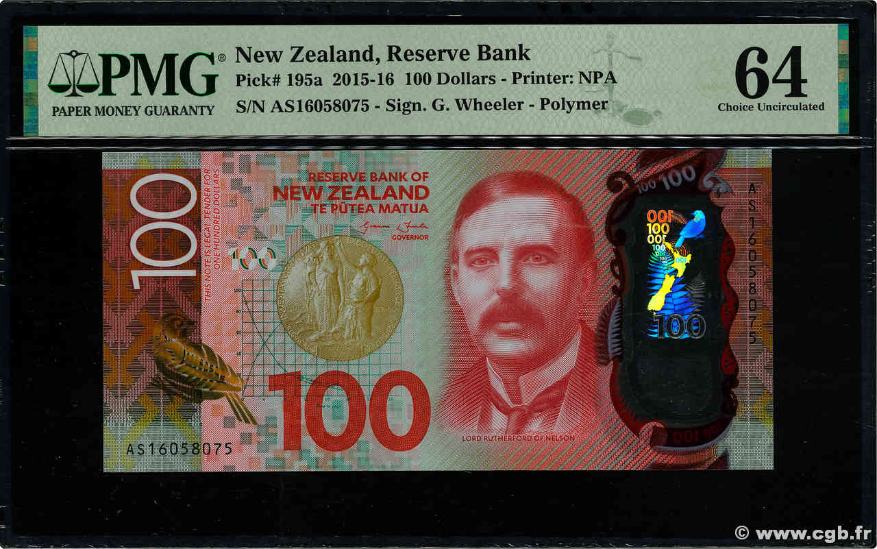 100 Dollars NEUSEELAND
  2016 P.195 fST+