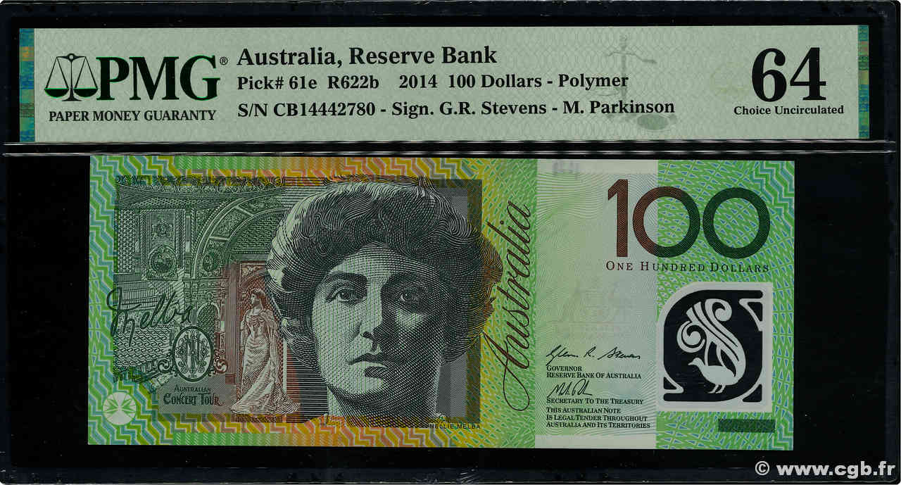 100 Dollars AUSTRALIE  2014 P.61e pr.NEUF