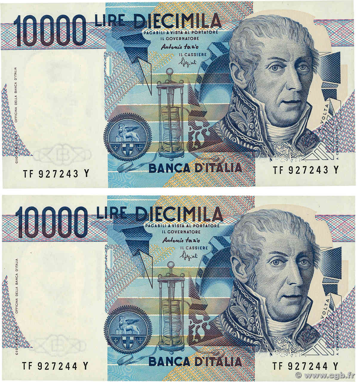10000 Lire Consécutifs ITALIE  1984 P.112c SPL