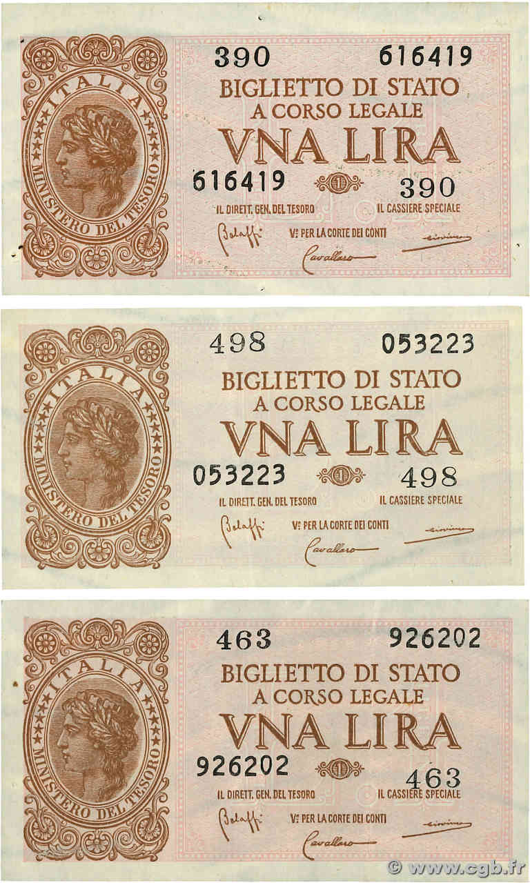 1 Lire Lot ITALIE  1944 P.029b SUP