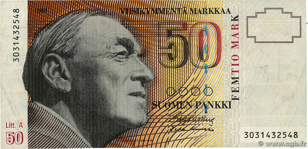 50 Markkaa FINNLAND  1986 P.118 S